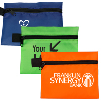 8 Piece Healthy Living Pack Components inserted into Zipper Pouch